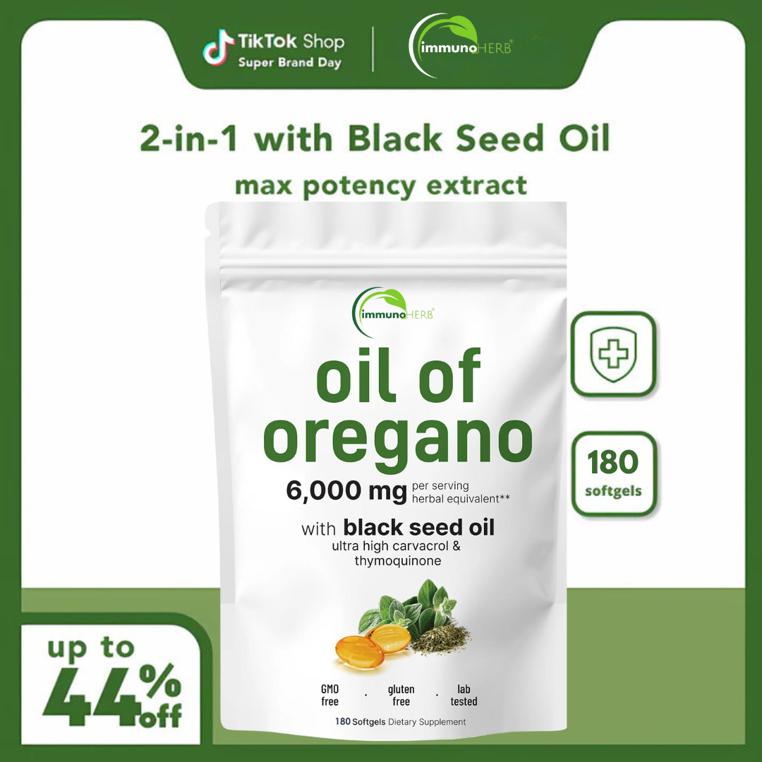 ImmunoHerb® Oregano + Black Seed, 180 Immune Softgels
