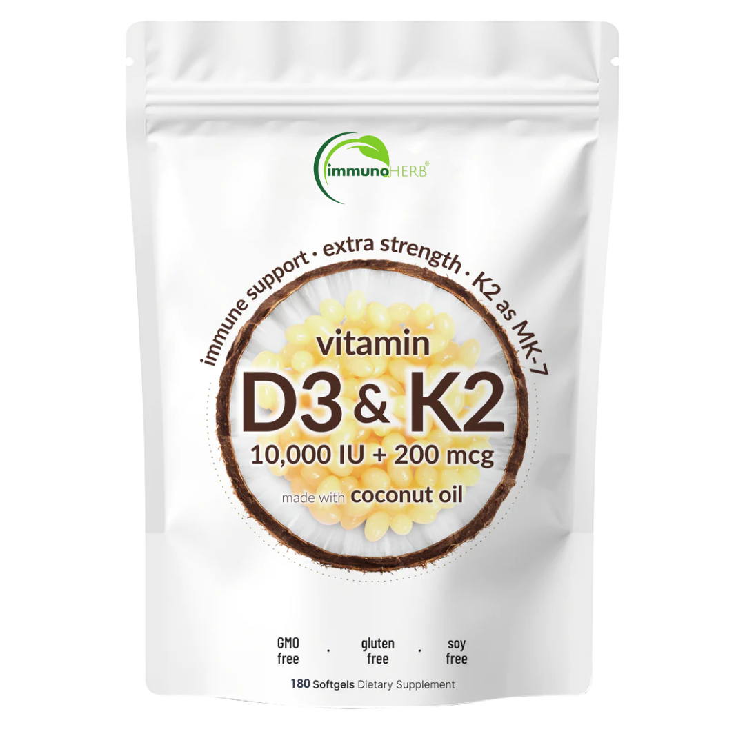 ImmunoHerb® Vitamin D3 + K2, 180 Immune Softgels